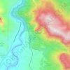 Mapa topográfico Riglos, altitud, relieve