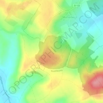 Mapa topográfico Filiere, altitud, relieve