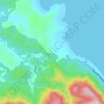 Mapa topográfico Balaoi, altitud, relieve