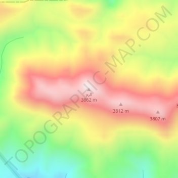 Mapa topográfico Elerm, altitud, relieve