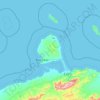 Mapa topográfico Paraguaná, altitud, relieve
