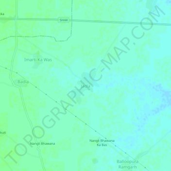 Mapa topográfico Jadla, altitud, relieve