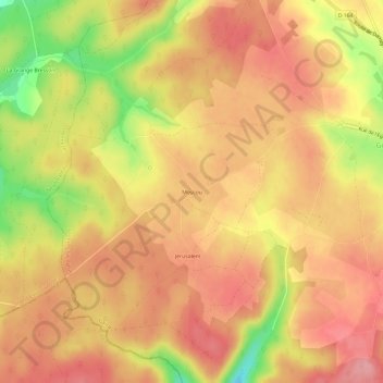 Mapa topográfico Moscou, altitud, relieve