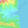 Mapa topográfico Pietra-Tonda, altitud, relieve
