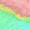 Mapa topográfico मध्य-पश्चिमाञ्चल विकास क्षेत्र, altitud, relieve