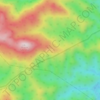 Mapa topográfico Sibea, altitud, relieve