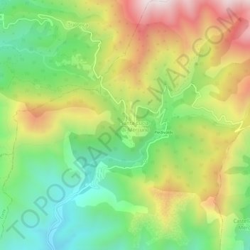 Mapa topográfico San-Rocco, altitud, relieve
