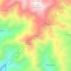 Mapa topográfico Hulia, altitud, relieve