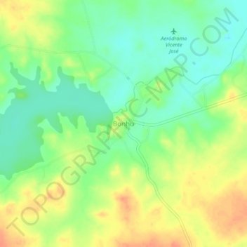 Mapa topográfico Bonhu, altitud, relieve