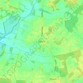 Mapa topográfico Eisten, altitud, relieve