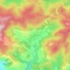 Mapa topográfico La Estanzuela, altitud, relieve