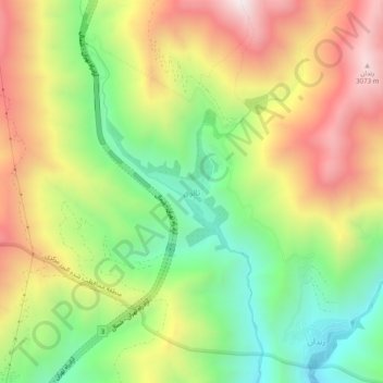 Mapa topográfico Talun, altitud, relieve