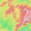 Mapa topográfico Ziro, altitud, relieve