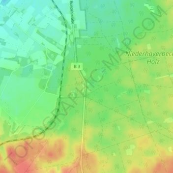 Mapa topográfico Barrl, altitud, relieve