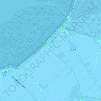 Mapa topográfico Oben, altitud, relieve