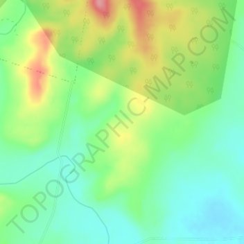 Mapa topográfico Adare, altitud, relieve