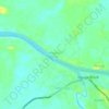Mapa topográfico Melawi Kiri Hilir, altitud, relieve