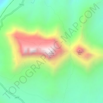 Mapa topográfico Salher, altitud, relieve