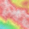 Mapa topográfico Velebit, altitud, relieve