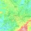 Mapa topográfico Contagem, altitud, relieve