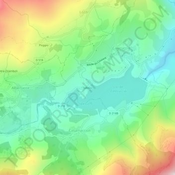 Mapa topográfico Sidossi, altitud, relieve