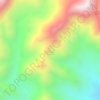 Mapa topográfico Cuchilla La Honda, altitud, relieve