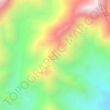 Mapa topográfico Cuchilla La Honda, altitud, relieve