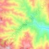 Mapa topográfico Caicedo, altitud, relieve