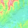 Mapa topográfico Tocuyito, altitud, relieve