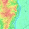 Mapa topográfico Rivercliff, altitud, relieve