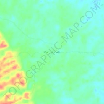 Mapa topográfico Mar de Plata, altitud, relieve