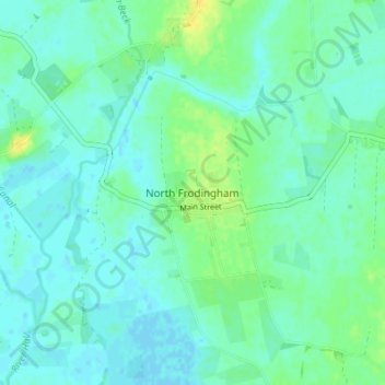 Mapa topográfico North Frodingham, altitud, relieve