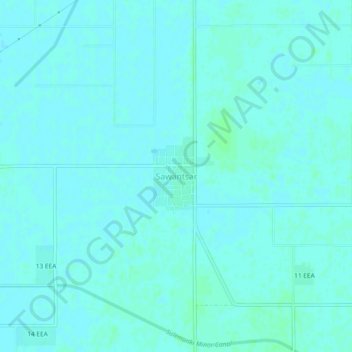 Mapa topográfico Sawantsar, altitud, relieve