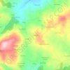 Mapa topográfico O Cotarelo, altitud, relieve