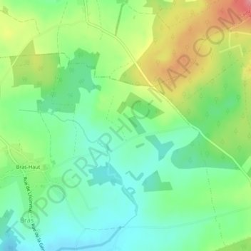 Mapa topográfico Trou des Renards, altitud, relieve