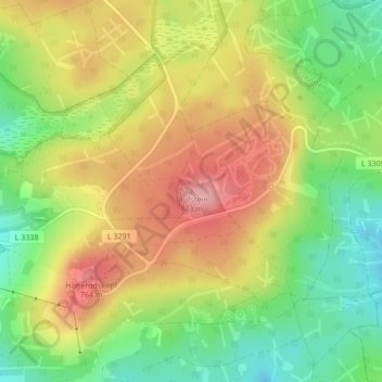Mapa topográfico Taufstein, altitud, relieve