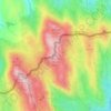 Mapa topográfico Pico da Nevosa, altitud, relieve