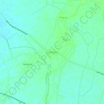 Mapa topográfico Lambakin, altitud, relieve