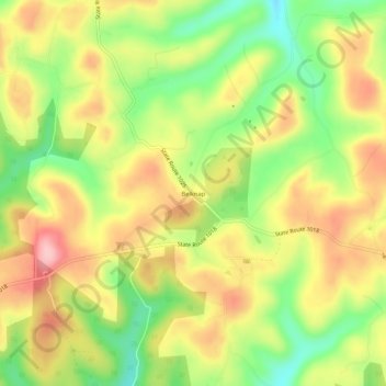 Mapa topográfico Belknap, altitud, relieve