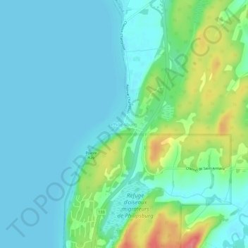Mapa topográfico Philipsburg, altitud, relieve