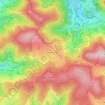 Mapa topográfico Herrenschwand, altitud, relieve