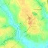 Mapa topográfico Atlantic Coastal Plain, altitud, relieve