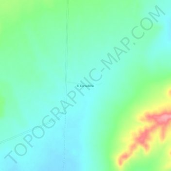 Mapa topográfico El Cortaderal, altitud, relieve
