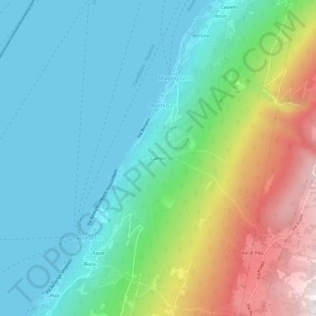Mapa topográfico Campo, altitud, relieve