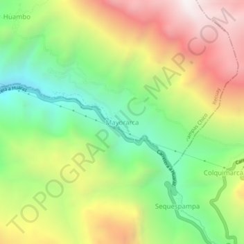 Mapa topográfico Mayorarca, altitud, relieve