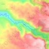 Mapa topográfico Rio Barbas, altitud, relieve