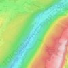 Mapa topográfico La Joux Verte, altitud, relieve