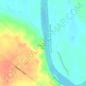 Mapa topográfico Flagstaff Hill, altitud, relieve