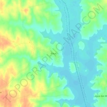 Mapa topográfico Piaus, altitud, relieve