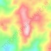 Mapa topográfico Buntu Sesean, altitud, relieve